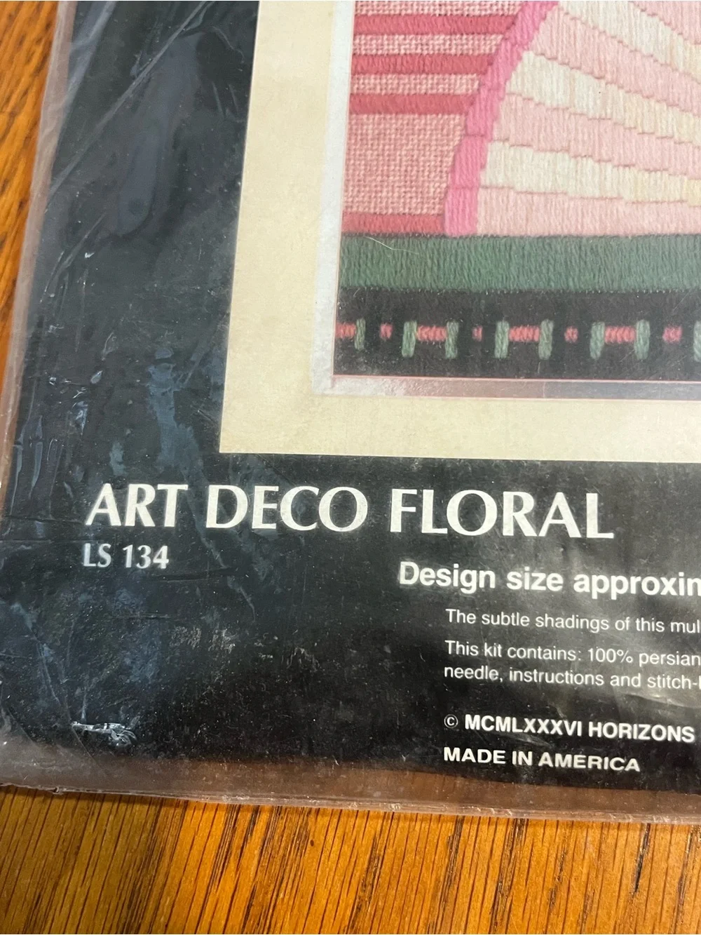 Vintage 1986 Monarch Horizons Art Deco Floral 12 x 16